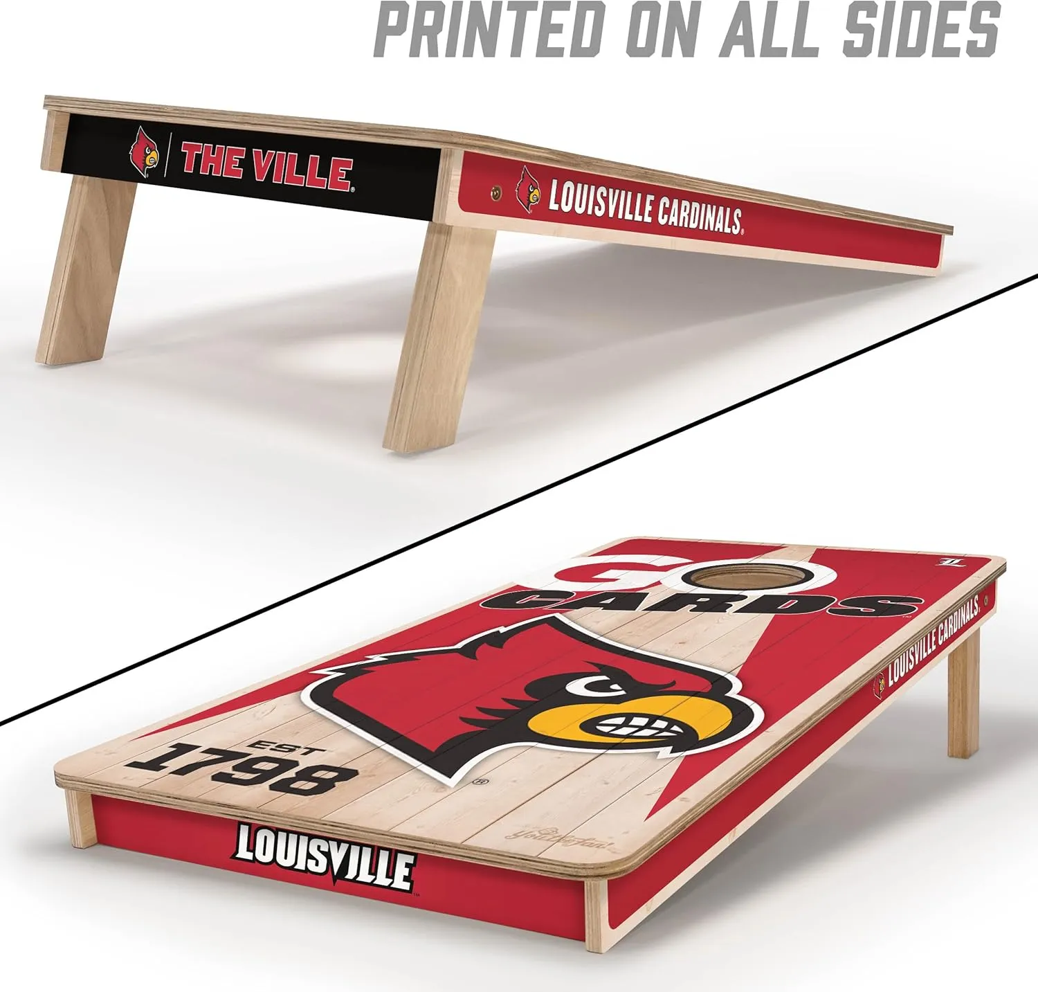 YouTheFan NCAA 2 x 4 Professional Wood Cornhole Game