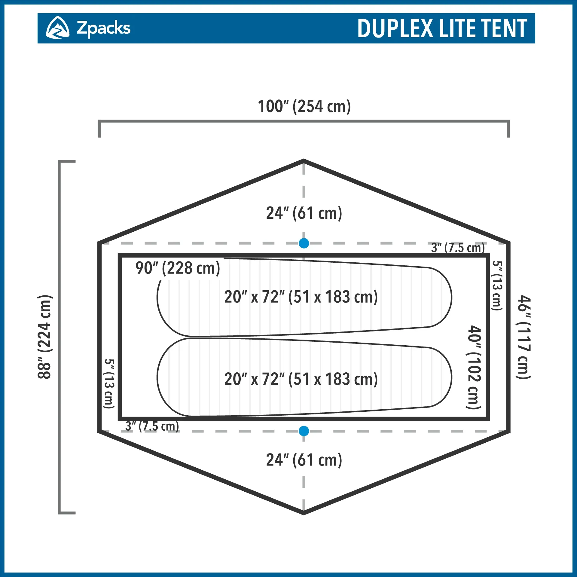 Zpacks Duplex Lite 2 Person Ultralight Tent